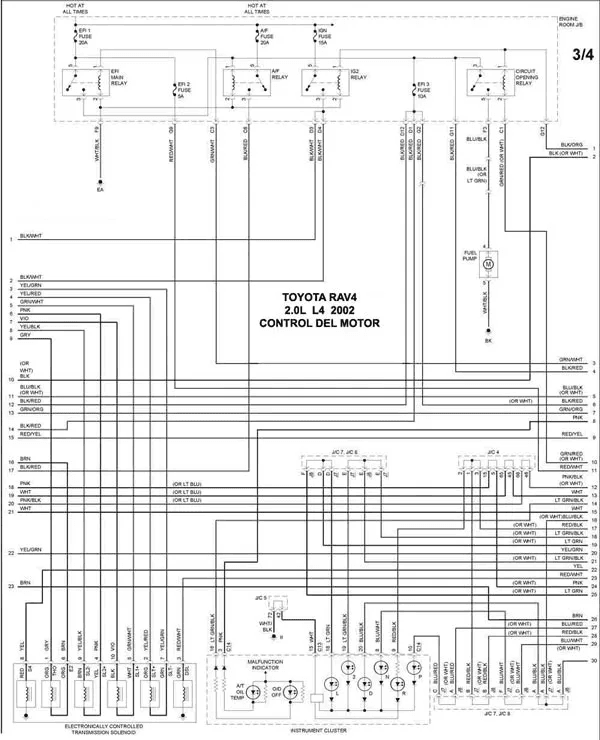 Diagrama Eléctrico Toyota rav4